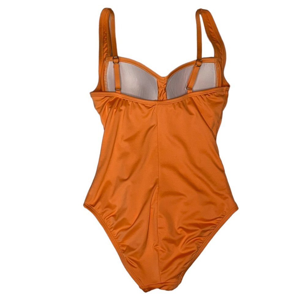Liz Claiborne Orange Ruched Waist One Piece Swimsuit Bathing suit - Picture 10 of 11